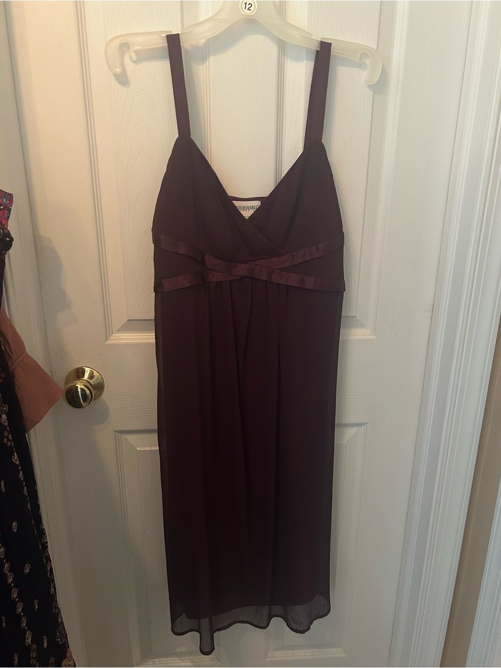 Motherhood Maternity Plum Thin-Strap Midi Dress